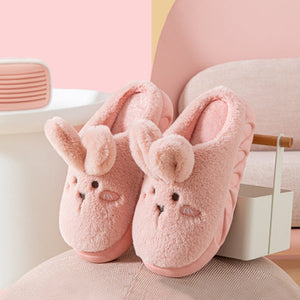 Marshmallow Bunny Slippers - The LInea Home - Fluffy Winter Slippers - Sakura Pink