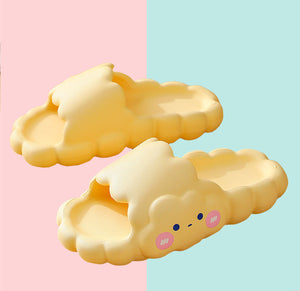 Candy Cloud Slippers - The Linea Home - Soft Silicone - Lemon Yellow