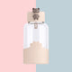 Peek A Boo Bear Water Bottle - The Linea Home - Glass Bottle - Less Plastic - Almond Milk