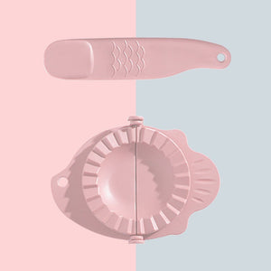Gyoza Dumpling Mould Maker - The Linea Home - Wheat Straw and PP - product is recycable - Simple to use - FREE spoon for filler - Sakura Pink