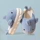FLUFFY SAMMIE SHARK SLIPPERS - THE LINEA HOME - PLUSHY SLIPPERS FOR THIS WINTER - OCEAN BLUE