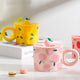 Tutti Frutti Coffee Mug - The Linea Home - Colourful and Kawaii Coffee Mug - Peach, Strawberry, Avocado & Lemon 