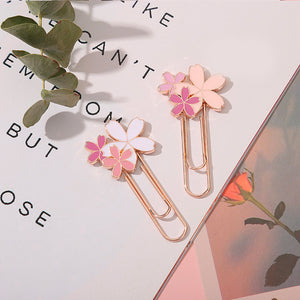 Hana Hana Paper Clip Set - The Linea Home - Kawaii Stationery and Accessories - Book Mark - Set of 2 - Floral Design - Hydrangea Set