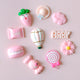 Kawaii 3D Stickers - The Linea Home - Decoration for Mobile Phone & Water Bottles - Candy Pink Set of 10