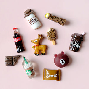 Kawaii 3D Stickers - The Linea Home - Decoration for Mobile Phone & Water Bottles - Choco Latte Set of 10