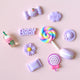 Kawaii 3D Stickers - The Linea Home - Decoration for Mobile Phone & Water Bottles - Taro Purple Set of 10