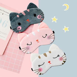 Meowy Night Night Eye Mask - The Linea Home - Kawaii design - home accessory for a good night sleep - Cute cat design