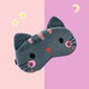 Meowy Night Night Eye Mask - The Linea Home - Kawaii design - home accessory for a good night sleep - Cute cat design - Graycie Cat 