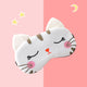 Meowy Night Night Eye Mask - The Linea Home - Kawaii design - home accessory for a good night sleep - Cute cat design - Snowy Cat