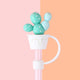 Kawaii Drinking Straw Topper - The Linea Home - Straw Cap - Cute Homeware - Green Cactus