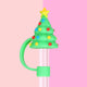 Kawaii Drinking Straw Topper - The Linea Home - Straw Cap - Cute Homeware - Christmas Tree
