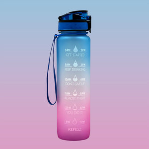 Galaxy 1L Water Bottle - The Linea Home - Beautiful Kawaii Water Bottle - Stay Hydrated - Lavender Galaxy