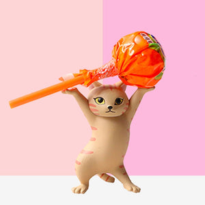 Dance Dance Kitty Cat Holder - The Linea Home - Lollipop 