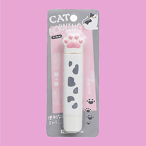 Kitty Paw 2-in-1 Correction Pen - The Linea Home - Kawaii Stationery - Cute Pens - Snowy Paw