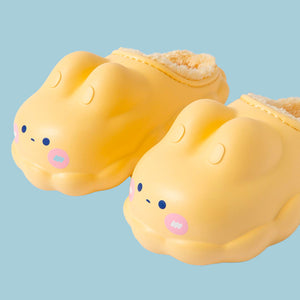 Mochi Bunny Slippers - The Linea Home _ Kawaii Homeware - Cosy Slippers - Yellow Mochi