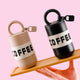 Stainless Steel Coffee Padlock Travel Cup - The Linea Home - Kawaii Homeware - Travel Mug