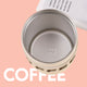 Stainless Steel Coffee Padlock Travel Cup - The Linea Home - Kawaii Homeware - Travel Mug