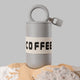 Stainless Steel Coffee Padlock Travel Cup - The Linea Home - Kawaii Homeware - Warm Grey