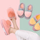 Peachy Fluffy Slippers - The Linea Home - Sneaker sole - Pink Peach 