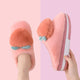 Peachy Fluffy Slippers - The Linea Home - Sneaker sole - Pink Peach 