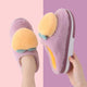 Peachy Fluffy Slippers - The Linea Home - Sneaker sole - Purple Peach 