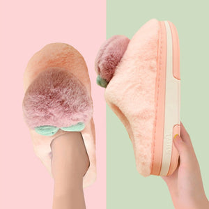 Peachy Fluffy Slippers