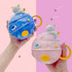 Planet Meow Coffee Mug - The Linea Home - Blue and Pink - Set of 2