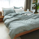 Cotton Linen Pom Pom Bedding Set - The Linea Home - Muted Green