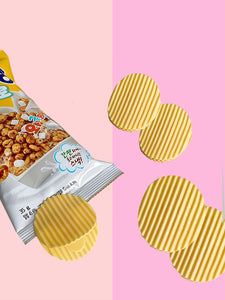 Potato Crisps Food Bag Clips (Set of 4) - The Linea Home - Round Crinkle Cut Crisps or Tortilla Chips food clips - Kawaii Kitchenware - Kitchen organiser
