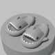 Sammie the Shark Flip Flop - Beach Slippers - Soft, waterproof and lightweight. The Linea Home - Kawaii Homeware - Home Apparel Collection - Light Grey Shark