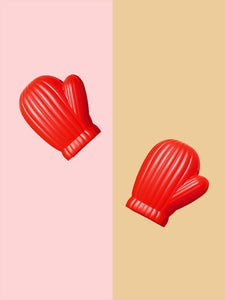 Snow Glove Food Bag Clips ( Set of 2) - The Linea Home - Red Glove Food Clip 