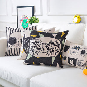 Kitty Cat Cushions - The Linea Home - Kawaii Homeware - Cat Lover Must Have - Interior Context - 