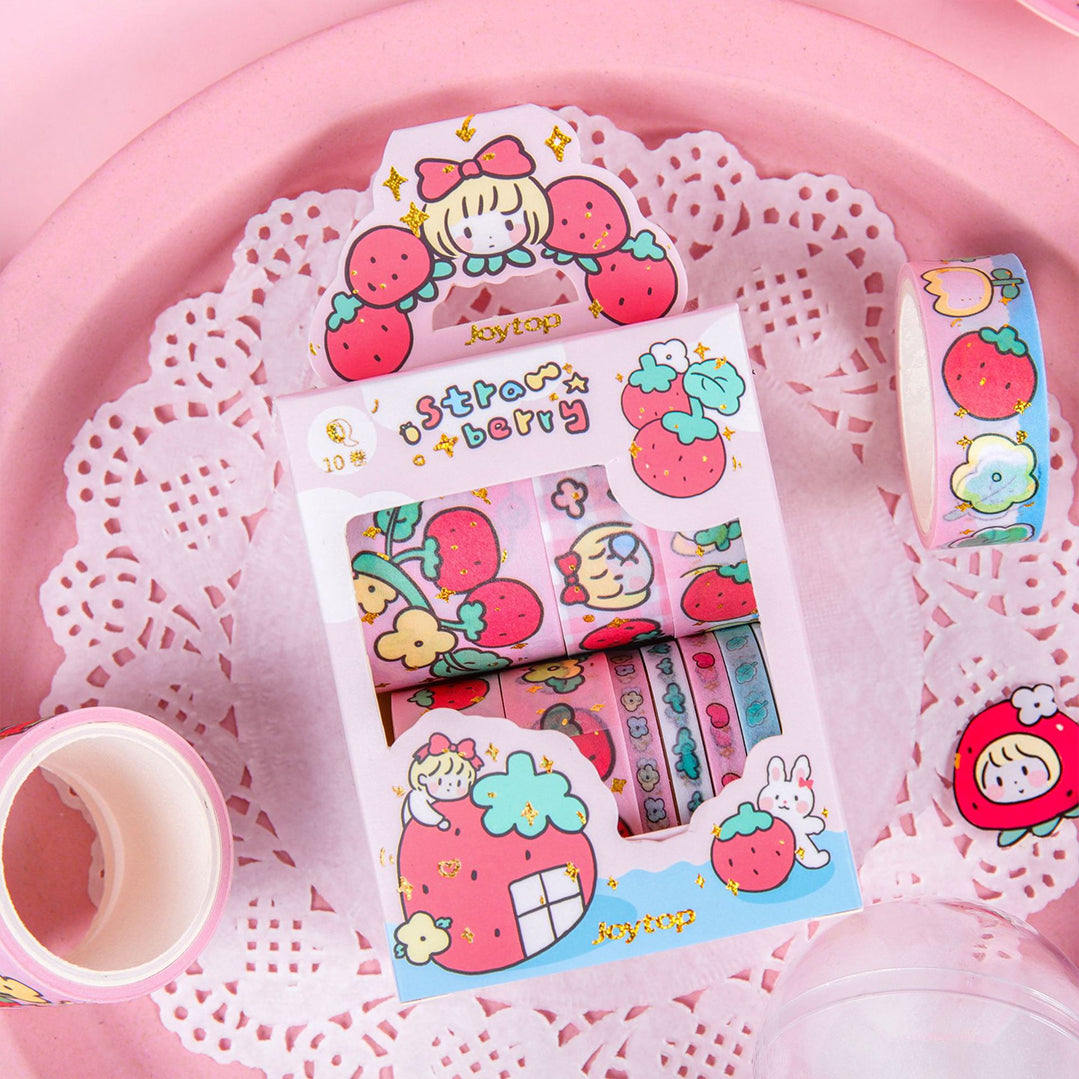 Strawberry Kitty Washi Tape – chiaiteastudio