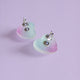  Gummy Sweetheart Earrings - The Linea Home - Kawaii Accessories - Silver Studs