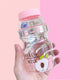 Yakult Water Bottle - The Linea Home - Recyclable Kawaii Water Bottle - Transparent Peach Pink